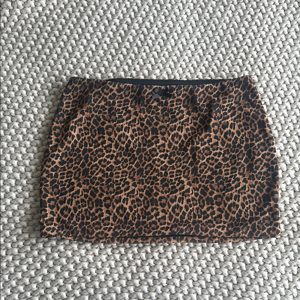 Pacsun Leopard Print Mini Skirt